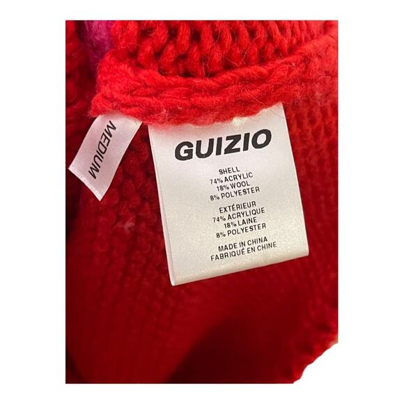 Guizio Mini Dress Open Back Knit Crochet Rouge Party Cocktail Summer Spring Sz M - Picture 12 of 13